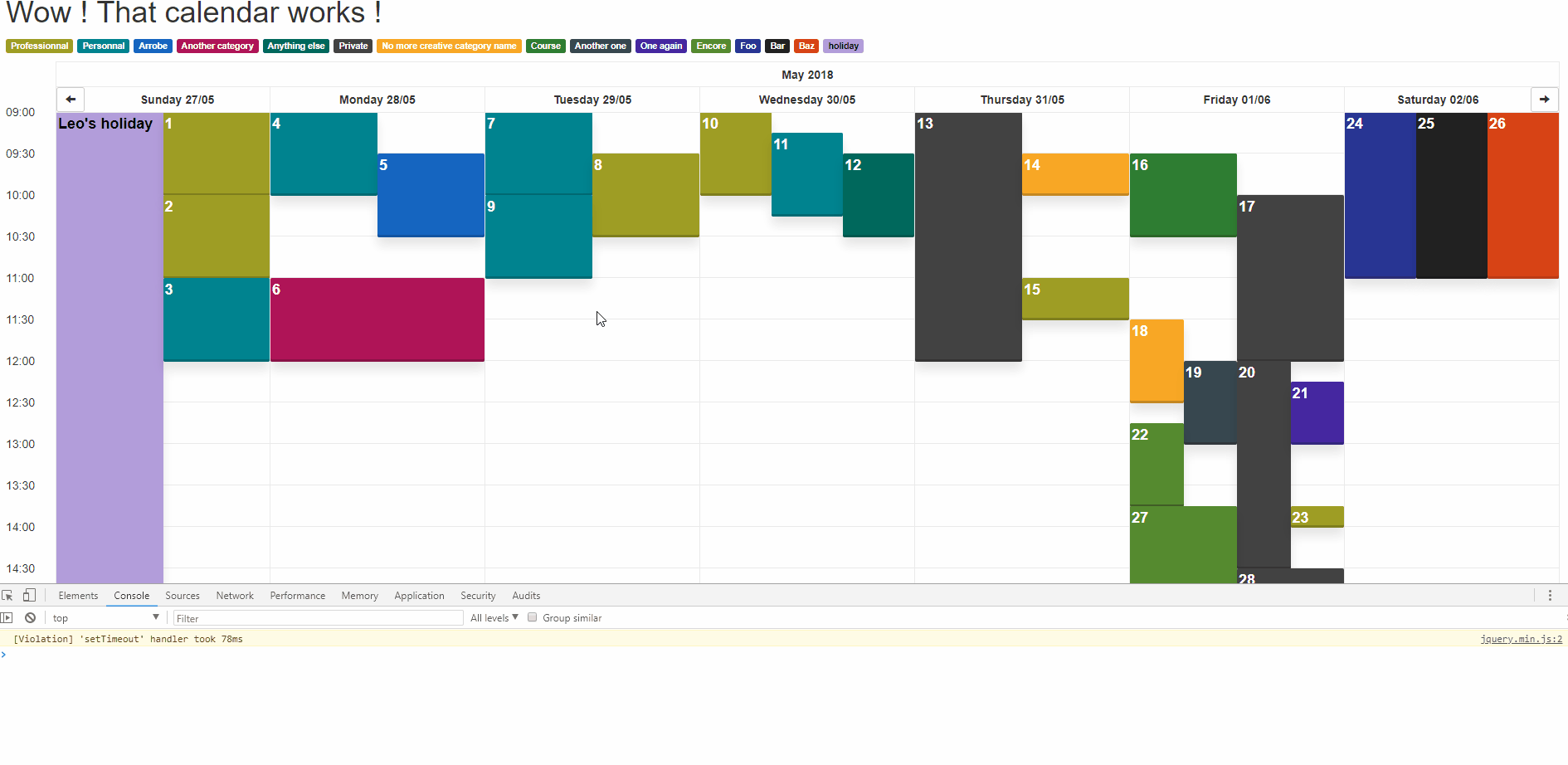 GitHub ArrobeFr/jquerycalendar A responsive jquery calendar